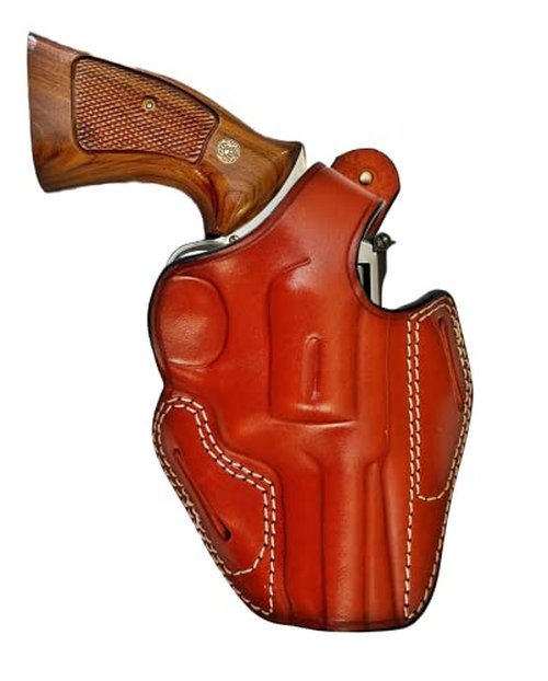 Leather Holster for Taurus 856 Defender 3" Barrel, OWB Thumb Break, Genuine Leather, Right Handed, ShnLeather (Brown)
