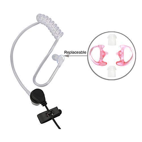 Two-Way Radio Headset with Noise Canceling Earpiece for Midland GMRS/FRS – Pair