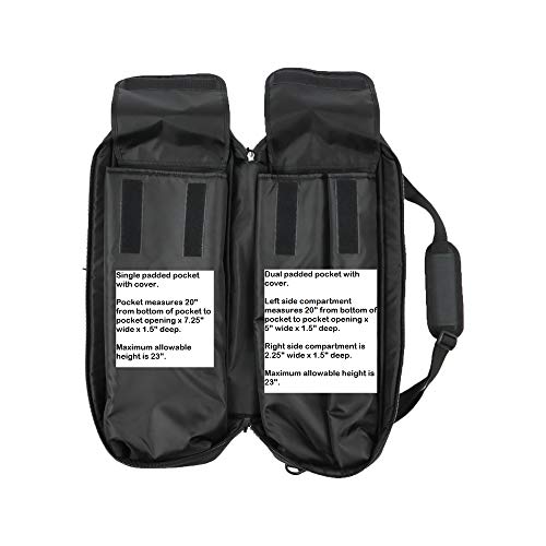 Takedown Gun Bag with MOLLE Locking Compartments Padded Handles Black