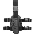 GLOCK Drop Leg Holster with Level II Retention for Glock 17/19/19X/22/23/31/32/45 - Right Hand, Tactical Thigh Platform