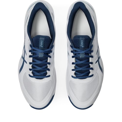 ASICS Men's Game FlyteFoam Pickleball Shoes White/Twilight Blue - Lightweight Supportive Court Footwear