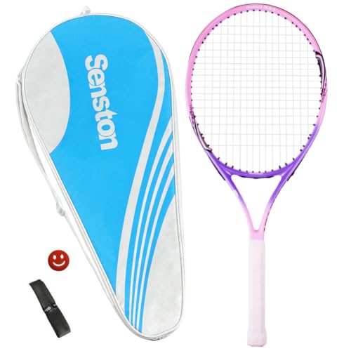 Senston 25 Inch Kids Tennis Racket with Cover - Pink, Junior Tennis Racket for Boys & Girls