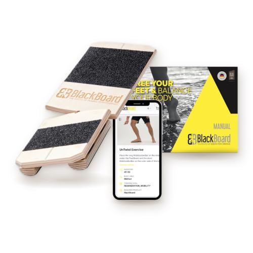 BlackBoard Foot Trainer Balance Board for Foot & Ankle Stability with Guided PT Workshop