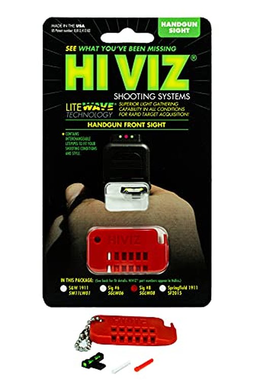 HiViz SGLW08 Interchangeable LITEWAVE Front Handgun Sight for Sig Sauer, 8
