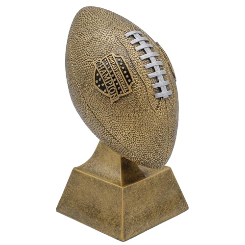 Large 12 Inch Gold Fantasy Football Champion Trophy with Custom Engraved Plate