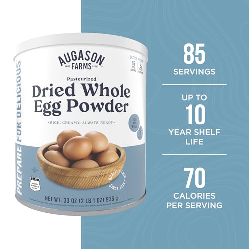 Whole Egg Product - Pasteurized Dried Egg Powder Can, 85 Servings, Long Shelf Life