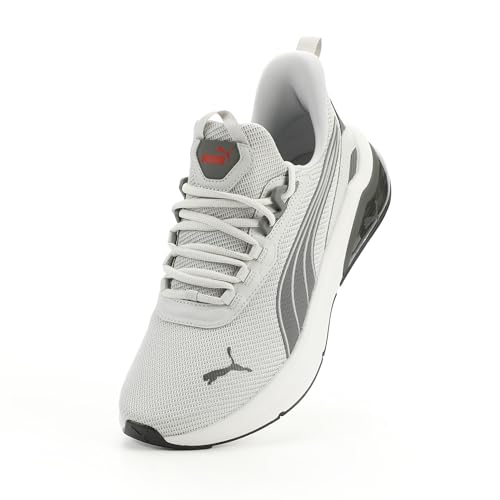 Puma Men's Seeker Shoes - Light Gray & Dark Gray, Size 9.5, All Time Red