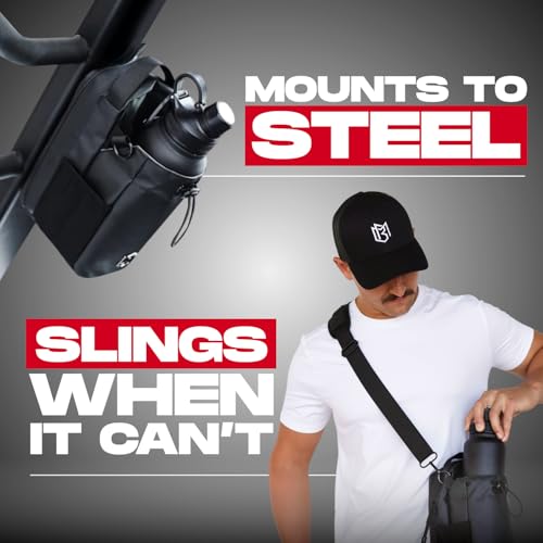 Magnetic Bottle Sling Bag for Men & Women - Black, 46 oz Capacity