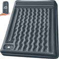 FNARMW Double Camping Sleeping Pad with Pillow & Built-in Foot Pump - Grey