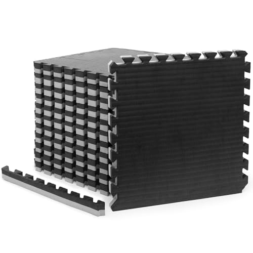 Black and Grey Extra Thick 1.5-Inch Interlocking Jiu Jitsu Mats - 33 Sq Ft