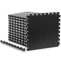 Black and Grey Extra Thick 1.5-Inch Interlocking Jiu Jitsu Mats - 33 Sq Ft