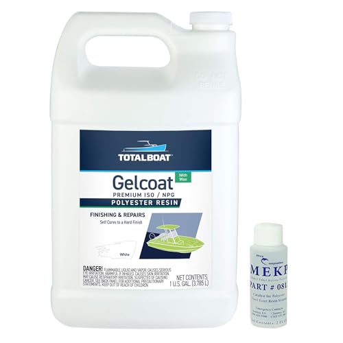 Marine Gelcoat with Wax - White Gallon for Fiberglass Repair & Coatings - TotalBoat