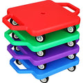 Kids Scooter Board Set 4 Pieces with Handles & Wheels - Multi Colors, 11.22 Inch