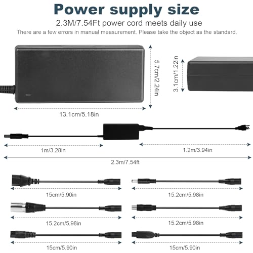 42V 2A Electric Scooter Charger for 36V Lithium Batteries - Widely Compatible