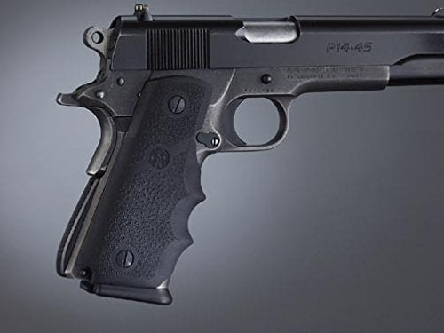 Hogue Rubber Grip Panels with Finger Grooves for Para Ordnance P-14, Black - 14000