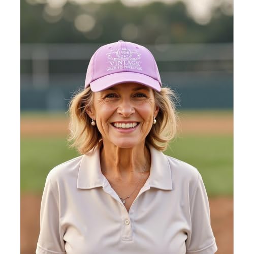70th Birthday Hat for Men Women - Happy 70th Decorations 1956 - Purple / A