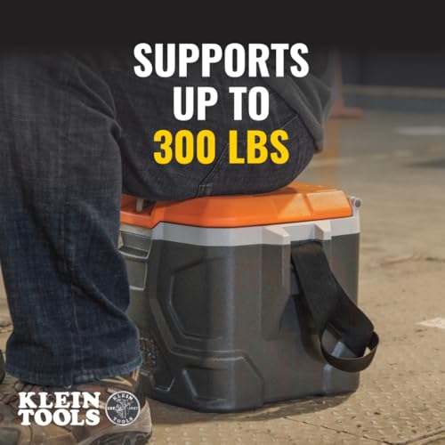 17-Quart Insulated Work Cooler Lunch Box with Seat and 30-Hour Cooling