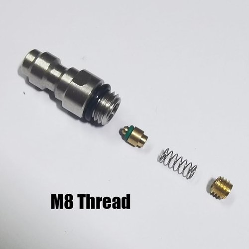 Aopkeo 8mm Fill Nipple Male Quick Disconnect Valve with One Way Foster Stainless Steel for Paintball Airsoft PCP Diving Mountaineering (M8*1 Thread)