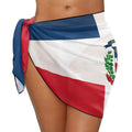 Women’s Swim Cover Up Sarong with Dominican Republic Flag - One Size