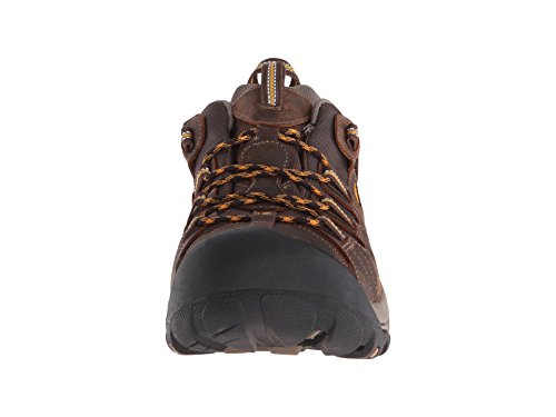 KEEN Men's Targhee 2 Low Waterproof Hiking Shoes - Cascade Brown / Golden Yellow, Size 10.5