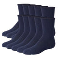 Hanes Girls' Uniform Crew Socks - Large Navy 10-Pairs
