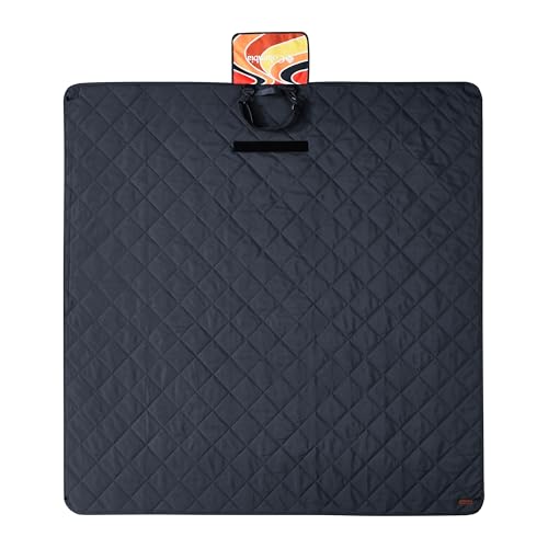 Sun Trek Columbia Packable Down Alternative Throw Blanket 50x60 Black Taupe