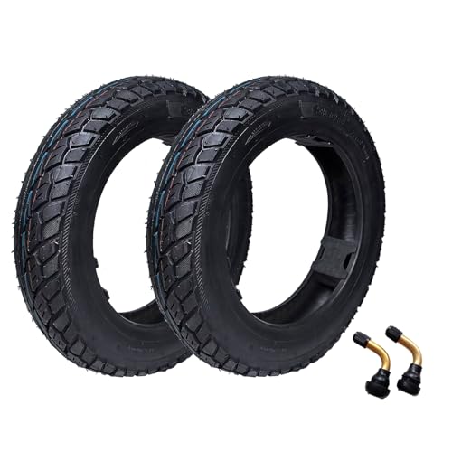 2 Pack 3.00-10 Tubeless Dirt Bike Tires with Valve Stems for Off-Road E-Bikes & Scooters