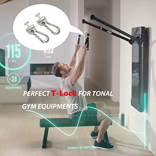 Stainless Steel T Lock Adapter for Tonal Gym Equipment - 1 Pair
