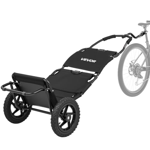 VEVOR Bike Cargo Trailer 60 lbs Load 3-in-1 Folding Bicycle Wagon with 12-Inch Wheels