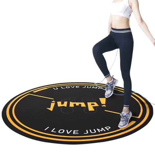 Nisorpa 49'' Round Jump Rope Mat - Non-Slip Shock Absorbing Exercise Pad for Cardio & Fitness