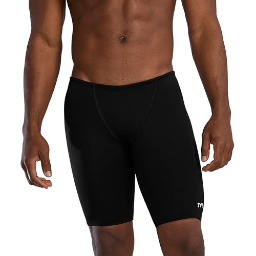 Men's Durafast Elite Solid Swim Jammer Black 34 - Chlorine Proof & Fast-Drying