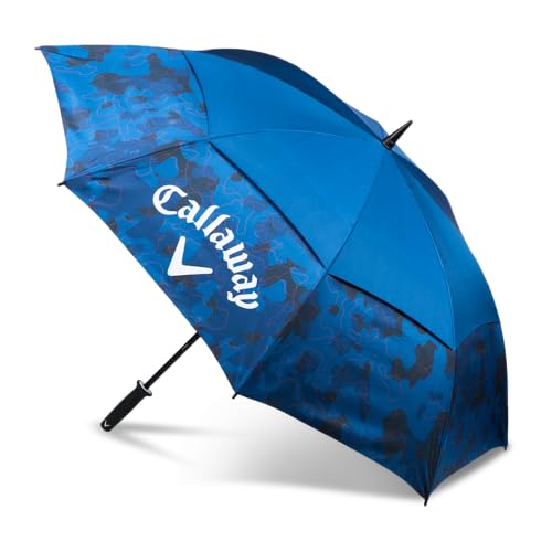 Callaway Golf Shield Umbrella Navy Red 64-Inch Windproof Rain Canopy