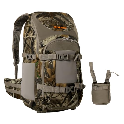 Saddle Hunting Backpack with Rifle & Bow Holder, Camouflage Tree Stand Pack