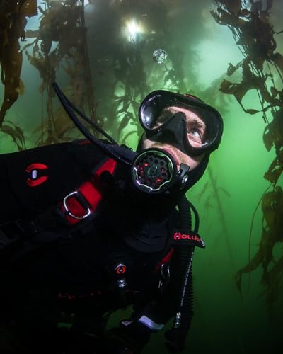 Hollis M-1 Mask Black - Frameless Snorkeling & Diving Mask with Ultra Clear Glass