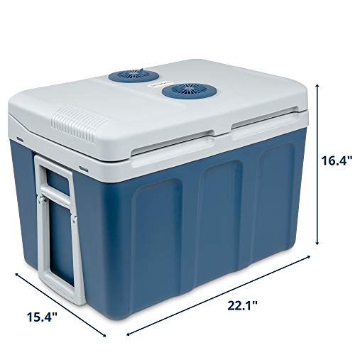 Ivation 48 Quart Electric Cooler & Warmer with Wheels & Handle, Portable 45L Travel Refrigerator