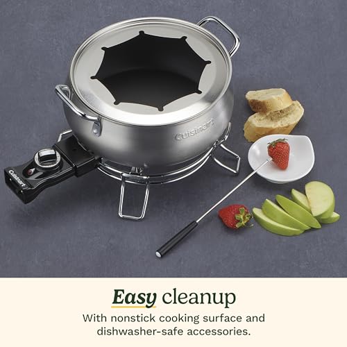 Electric Fondue Set with 3-Quart Nonstick Pot & 8 Forks - Adjustable Temperature