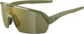 ALPINA Mirrored & Contrast-enhancing Anti-fog Cycling Glasses for Men & Women, 100% UV Protection, TURBO HR Q-LITE, olive matt, one size