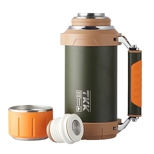 Orange 1.8L Stainless Steel Insulated Coffee Vacuum Bottle Keeps Drinks Hot Cold
