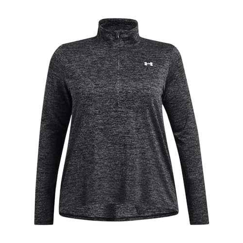 Under Armour Women's Tech Twist Quarter Zip - Medium Black/White