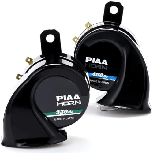 Piaa 85115 Twin Tone Bass Horn Pack of 1 - 112dB 330Hz & 400Hz Black