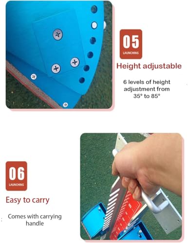 Ribowri 32-Inch Red Aircraft-Grade Aluminum Starting Blocks for Track & Field - 6 Adjustable Angles