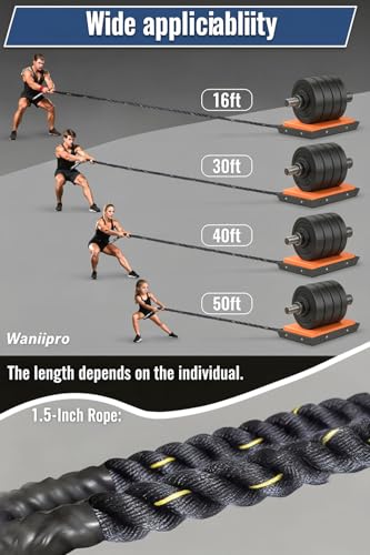 30Ft Weight Workout Sled Pulling Rope - Heavy Duty Fitness Resistance Equipment
