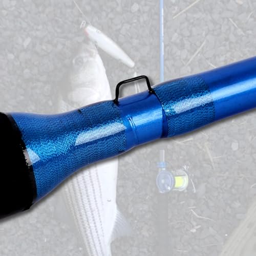Fiblink 7' Medium Heavy Catfish Fishing Rod - 1-Piece Blue Travel Casting Pole