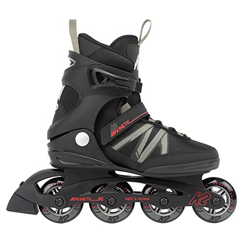Men's Inline Skates with Support Cuff & 80mm Wheels - Black/Gray, Model I200200501