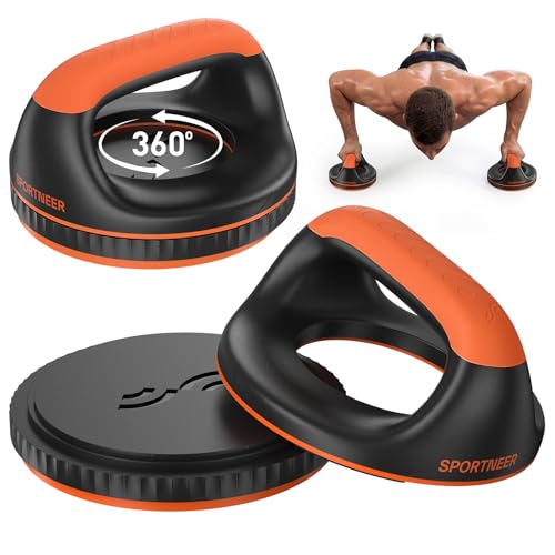 2-in-1 Rotating Push Up Bars with Detachable Handles, 440 lb Capacity