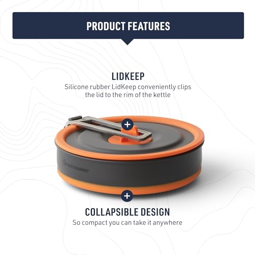 Ultralight Collapsible Camping Pot - 1 Liter Backpacking Cookware
