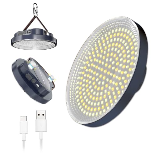 Blue Portable Camping Light 5000LM Rechargeable LED Lantern IPX4 Waterproof with Magnet - Extra Large