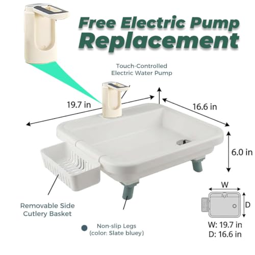 Euthymiaze White Portable Hand Washing Station with Electronic Faucet & Adjustable Stand