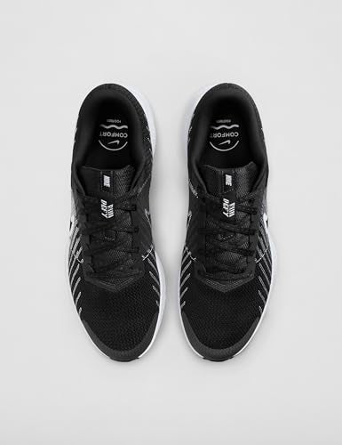 Nike Men's Run Defy Road Running Shoes Black White 10