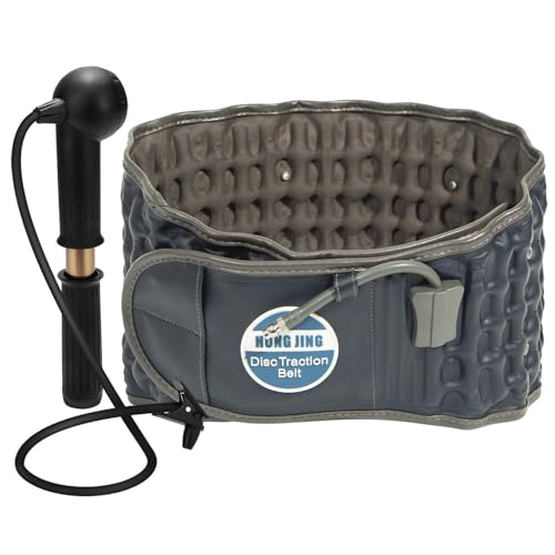 HONGJING Blue Decompression Back Support Belt for Lower Back Pain Relief